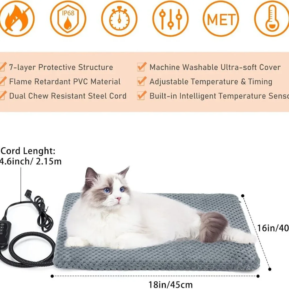 INVENHO Heated Cat Bed